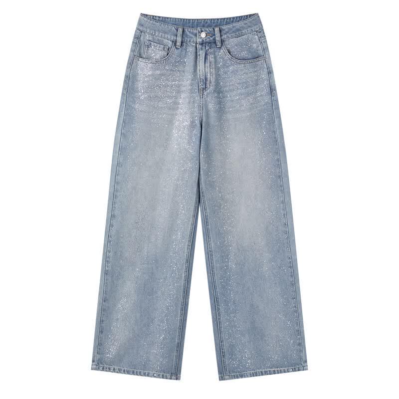 Women's Mid-High Waist Straight-Leg Jeans