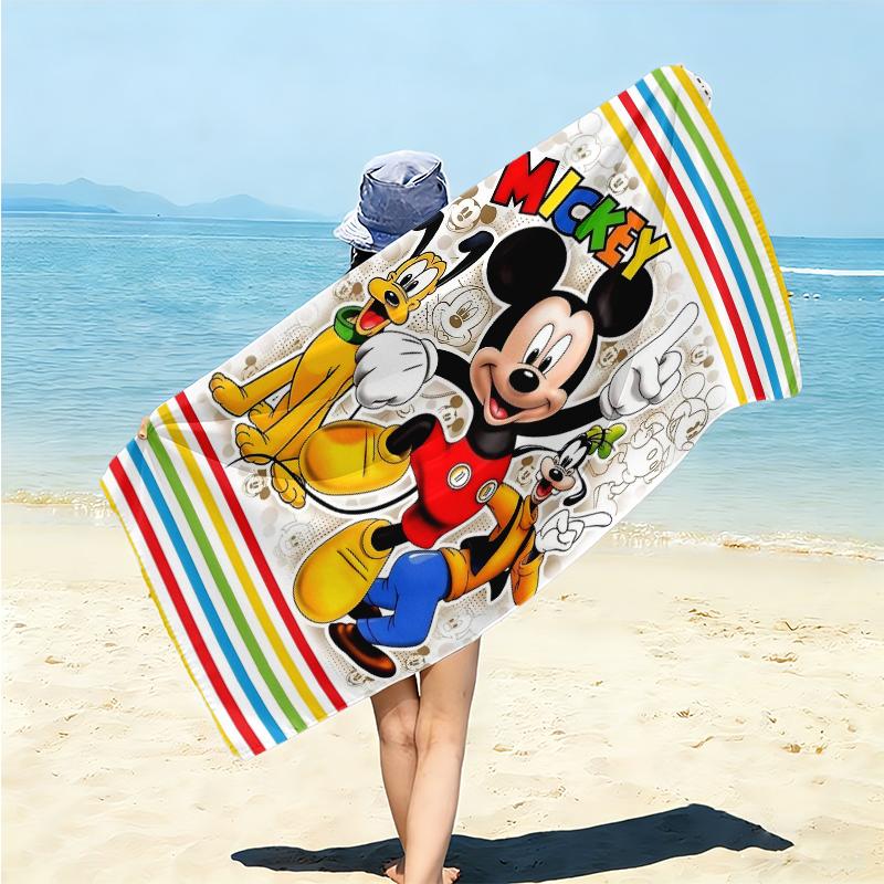 Mickey Friends Adventure Towel Large Quick-Drying Microfiber soft S-Square Pants-s Beach Towel for Travel Fitness Bathing Camping. 0730s98