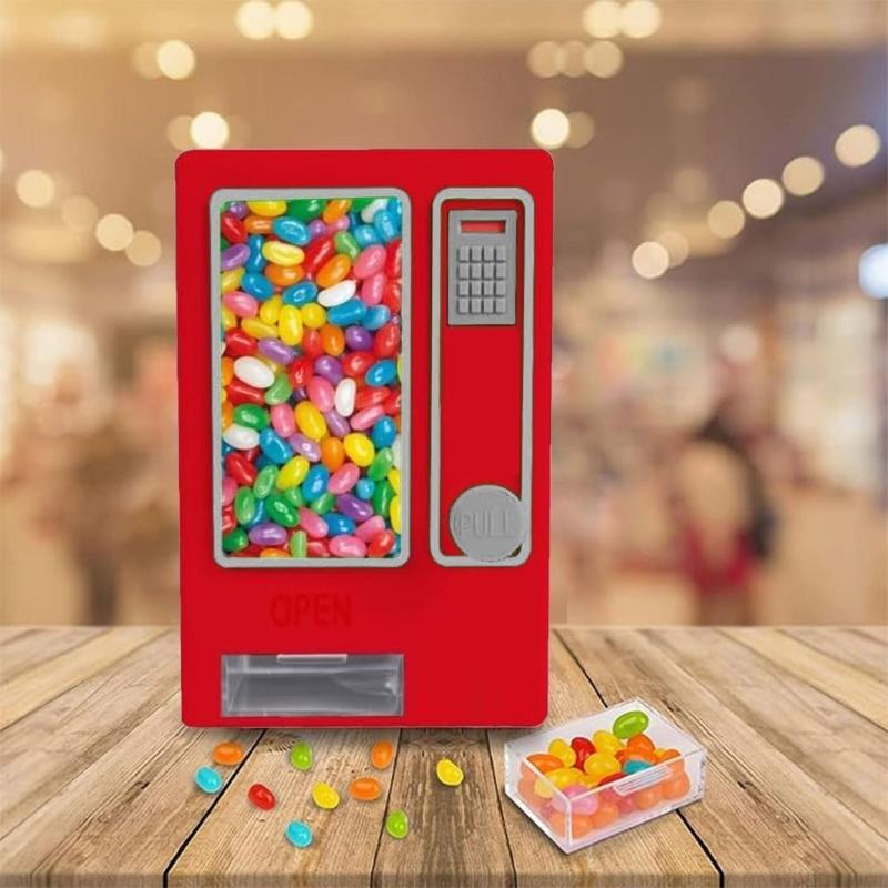 Plastic Candy Machine Toy Small Vending Machine For Children Treats Sweet Storage And Kids Room Decoration Shelf Display