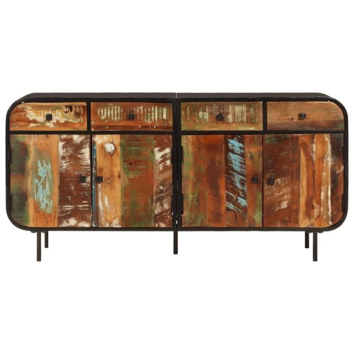 VidaXL Buffet 140x35x70 Cm Solid Reclaimed Wood and Metal 355845