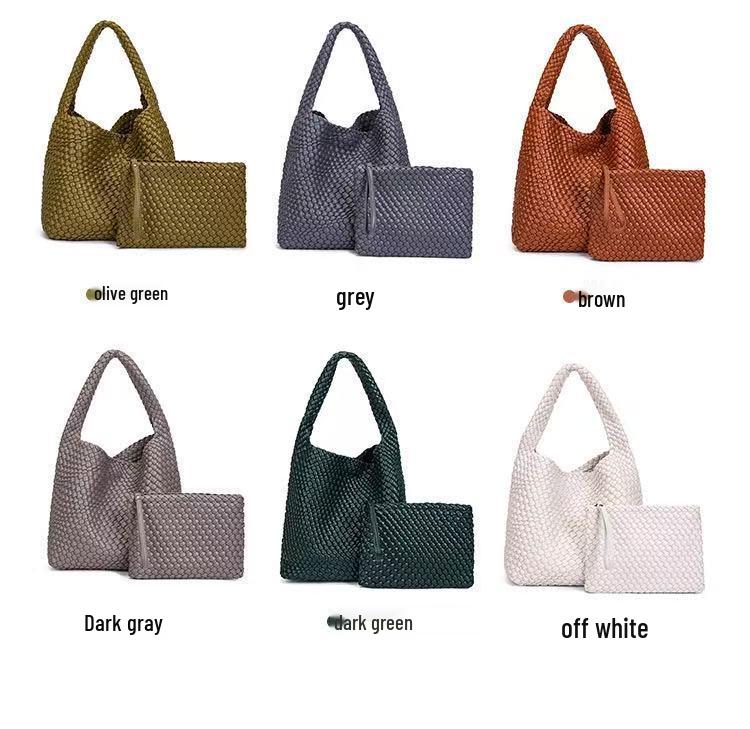 Custom Large-Capacity Woven Tote: High-End Mother-Child Bucket Bag and Underarm Basket