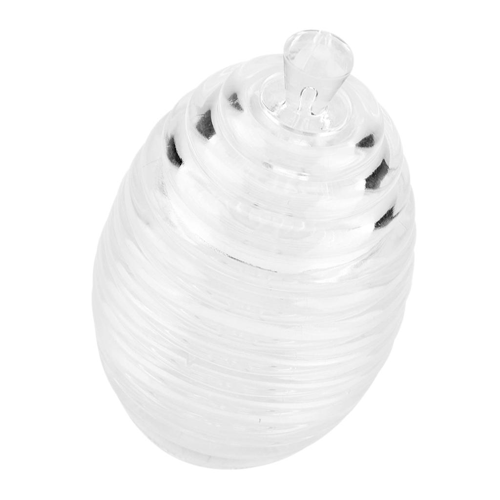265ml Transparent Beehive shaped Honey Jar with Dripper Stick for Storing and Dispensing Honey