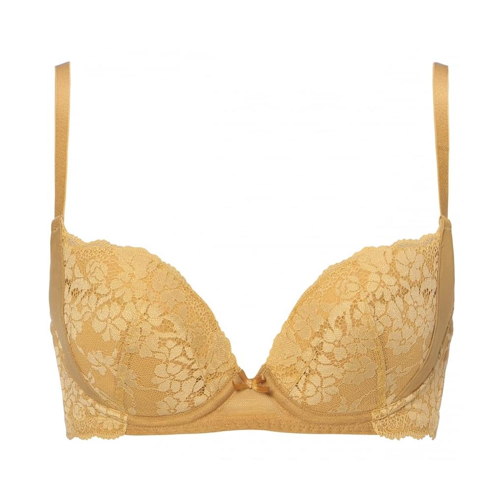 AMOSTYLE BY Triumph Swinging Bouquet Bra Panty 3664 Size F70M & Set, (Yellow Ochre),