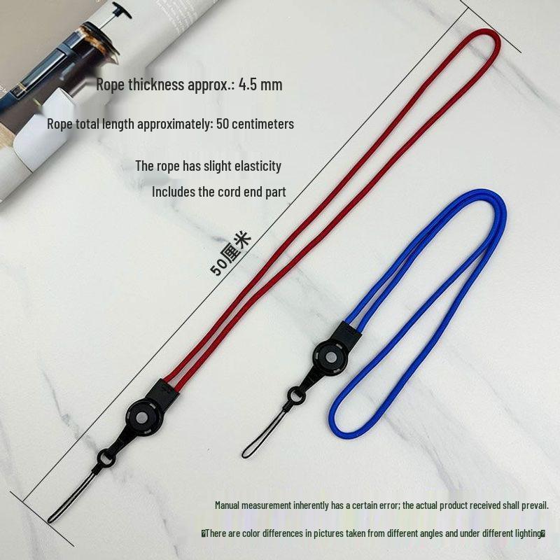Durable Multi-functional Woven Mobile Phone Lanyard with Detachable Finger Ring and Badge Holder