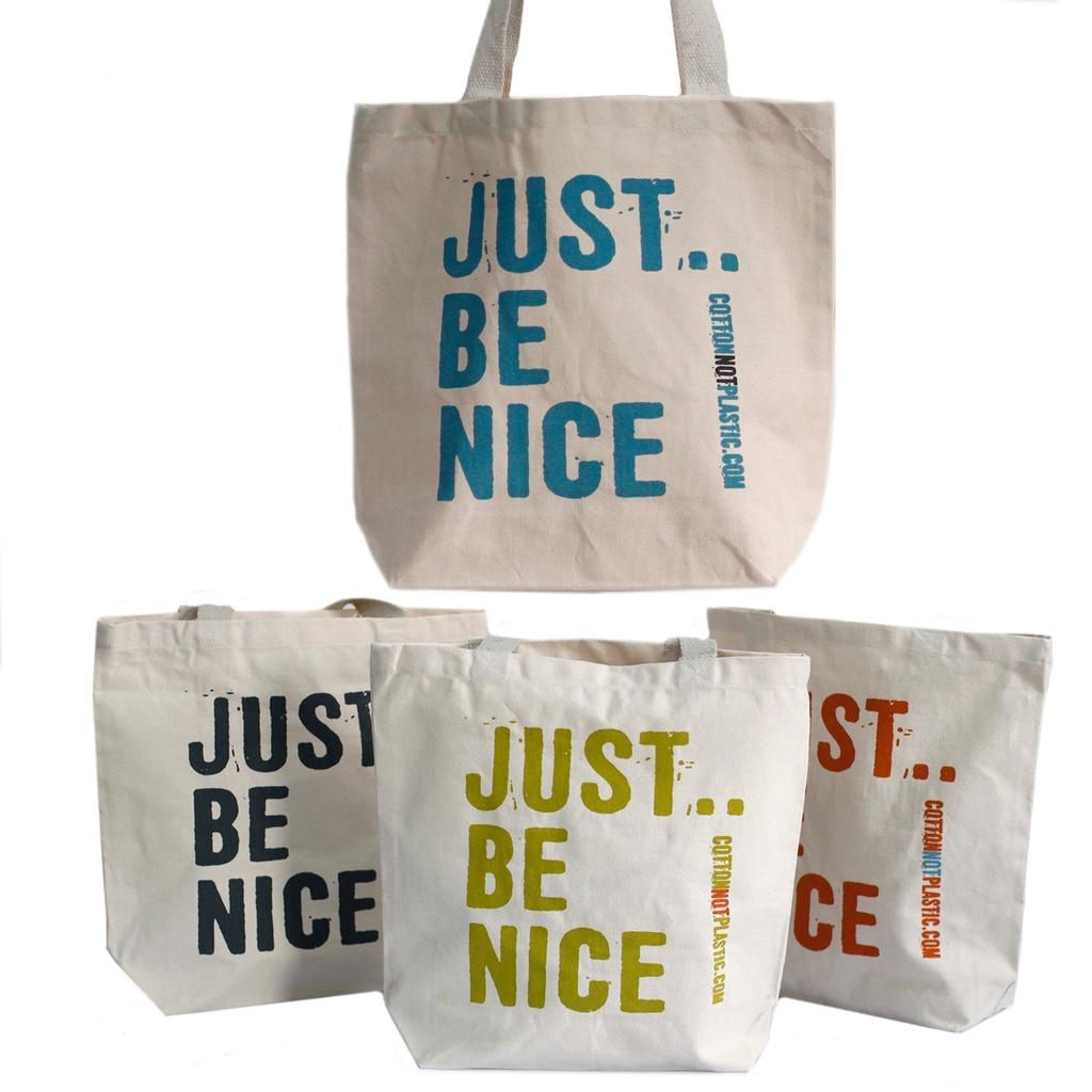 Tote Bag Just Be Nice 4 Colors