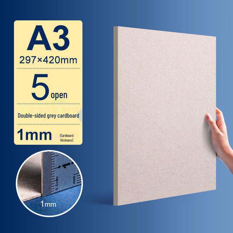 

Плотный двусторонний серый картон формата A3/A4 для DIY-проектов и школьных поделок