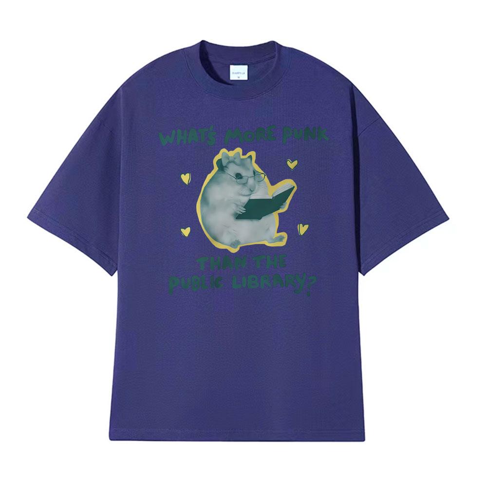 Zabawne Nauczyciel Publiczna Biblioteka Punk Unisex Mól Książkowy Graficzne Koszulki Mężczyźni Kobiety Moda Vintage Koszulka Wysoka Jakość Codzienna Koszulka