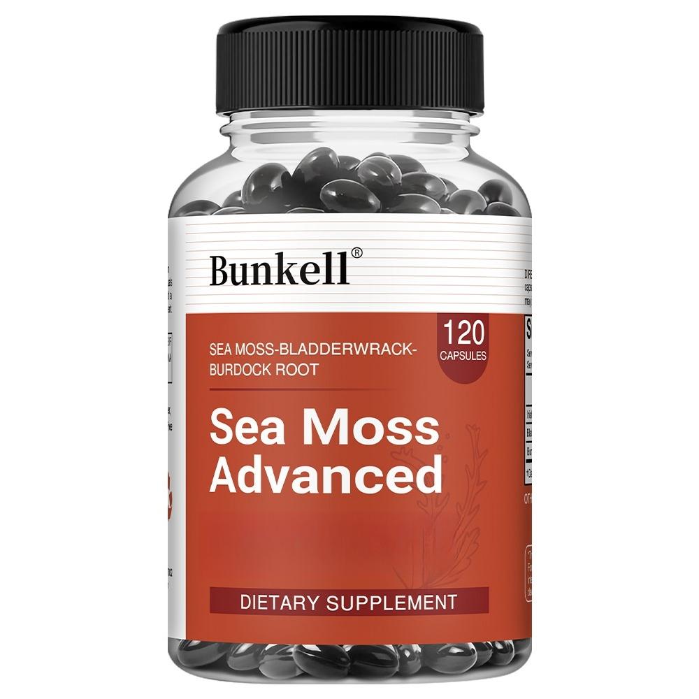 

Sea Moss Advanced Dietary Supplement, With Irish Moss Whole Plant, 120 Capsules Per Bottle 120 Capsules