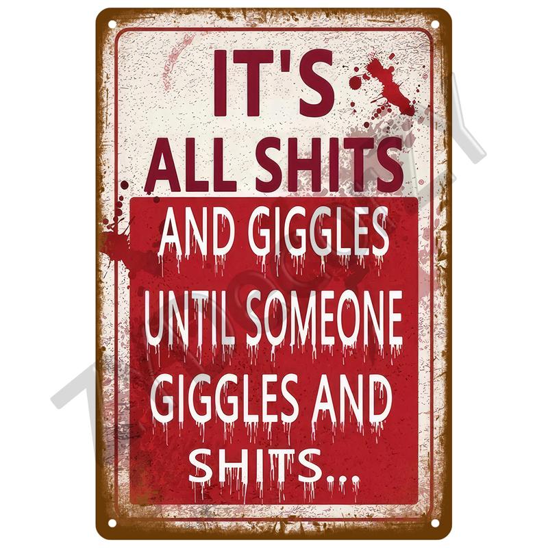 Metal Sign For Bar Pub Garage Cafe Club Man Cave Home Wall Decor Mural Plate Art Caution Tin Sign Warning Vintage Metal Plaque