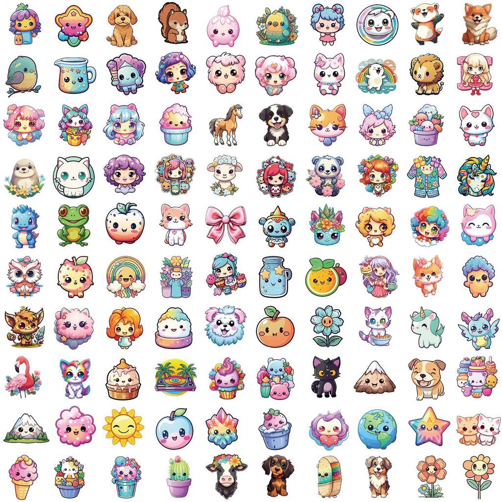 50 Cartoon 3D Animal Graffiti Stickers - Creative Waterproof Decor for Phones and Computers