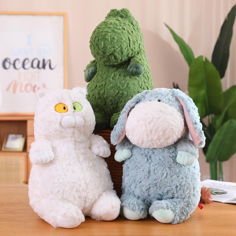 Bobo doll stare cat doll green dinosaur piggy lazy big white rabbit little fox plush toy