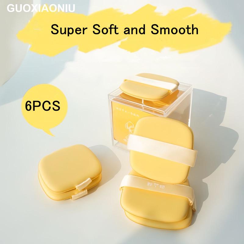 6PCS  Air Cushion Makeup Applicator Puff Powder Concealer Blending Sponges Dry Wet Dual Use Cosmetics Beauty Tool