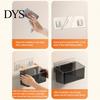 Space Saving Wall Container Wall-mounted Storage Rack, Transparent Plastic Organizer Bin, Multi Purpose Self Adhesive No Drill for Toiletries