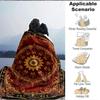 1Pc Golden Mandala Blanket Soft And Comfortable Casual Warm Camping Travel Christmas Halloween Xmas Gift M928684