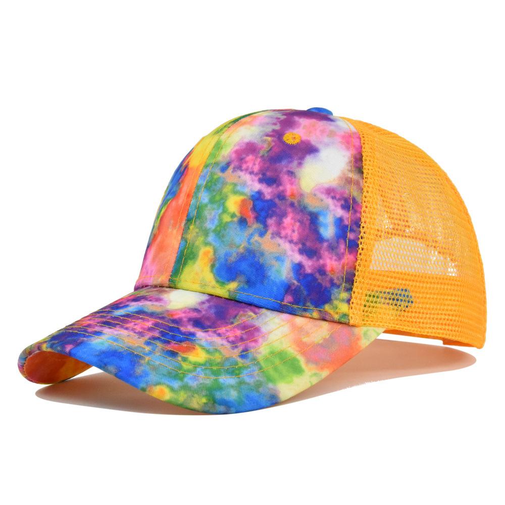 High Quality Batik Dyeing Baseball Cap For Men Women Mesh Breathable Sun Protection Adjustable Outdoor Sports Beach Travel Hat