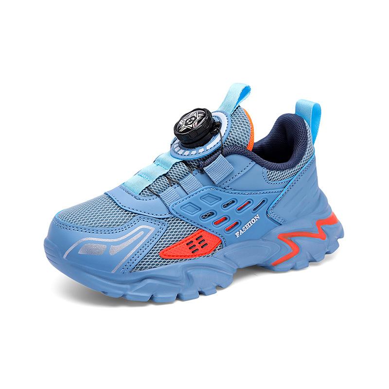 Sneakers Spring Breathable Sneakers Lightweight Mesh Sneakers Medium Older Boys New Rotary Buckle 2025