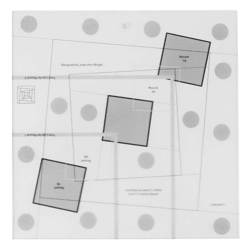 Log Cabin Quilt Ruler Transparent Acrylic Quilting Ruler Log Cabin Trim Tool