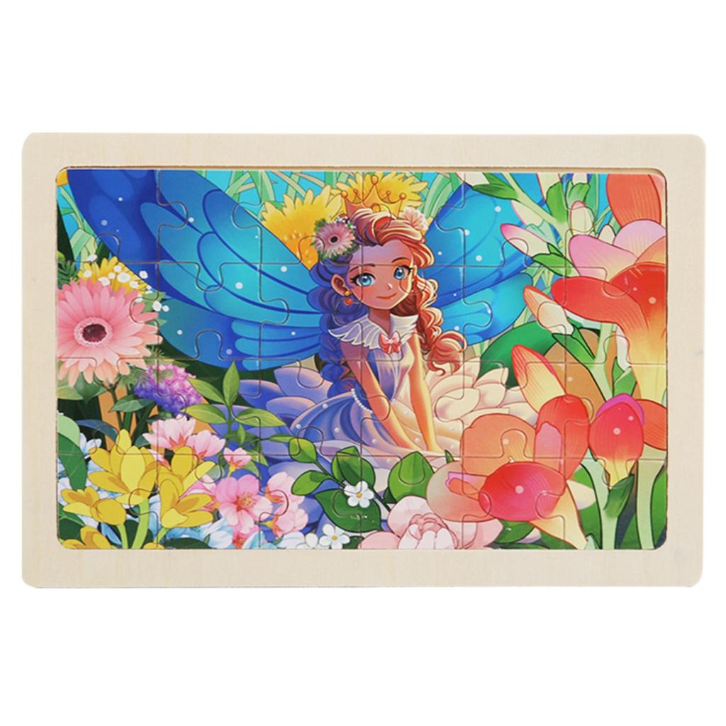 0.5cm Thick 24 Piece Cartoon Wooden Puzzle Puzzle For Children's Early Education And Puzzle Toys