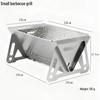 Portable Stainless Steel Folding Outdoor Stove & Grill Set: Skewers, Fire Pit, Barbecue Pan, Wood Camping Supplies.