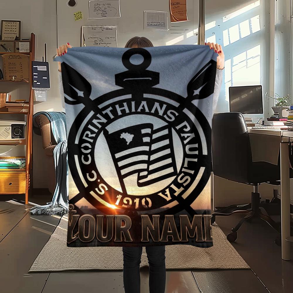 1PC Custom Name Corinthians Patterned Flannel Blanket Suitable For All Seasons for Home Decor Warmth and Comfort Gifts Holiday Present