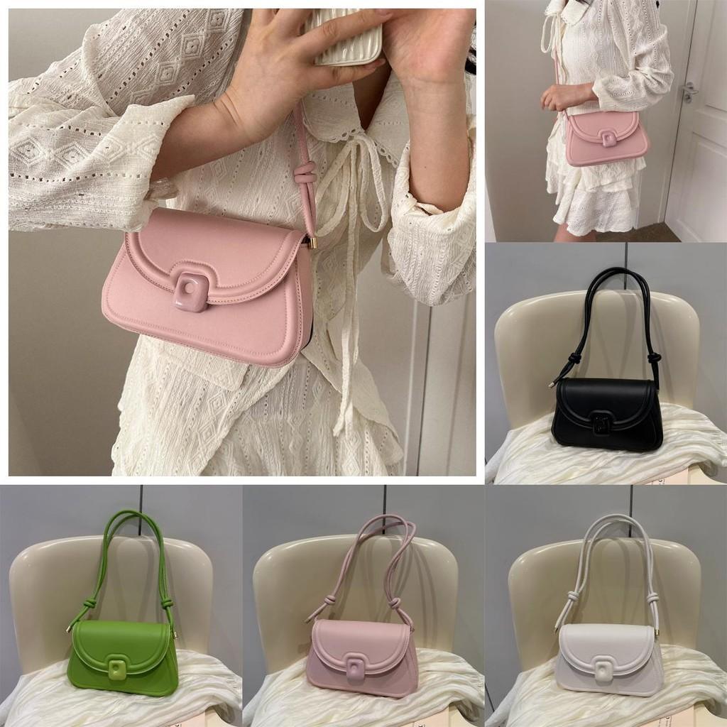 Trendy Pink Green Black White Pu Leather Womens Crossbody Bag With Magnetic Closure And Phone Pocket