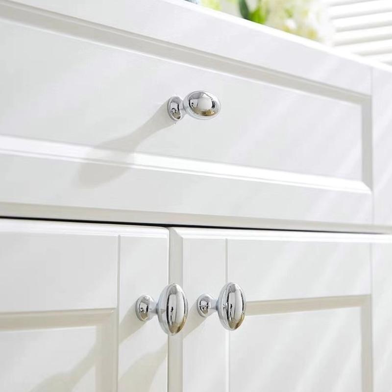 6Pcs Drawer Pulls Zinc Alloy Dressers Knob Cupboard Handle Modern Furniture Handle Round Ball Bedside Cabinet Pull