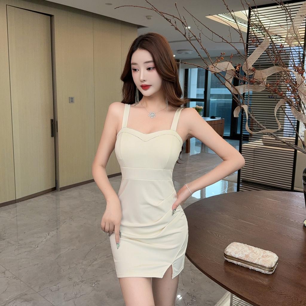 Nightclub club overalls sexy low cut showing body pure desire bead suspender dress women