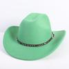 Popular European and American fashion OL style one-word cowboy hat men's and women's high-end top hat jazz hat felt hat