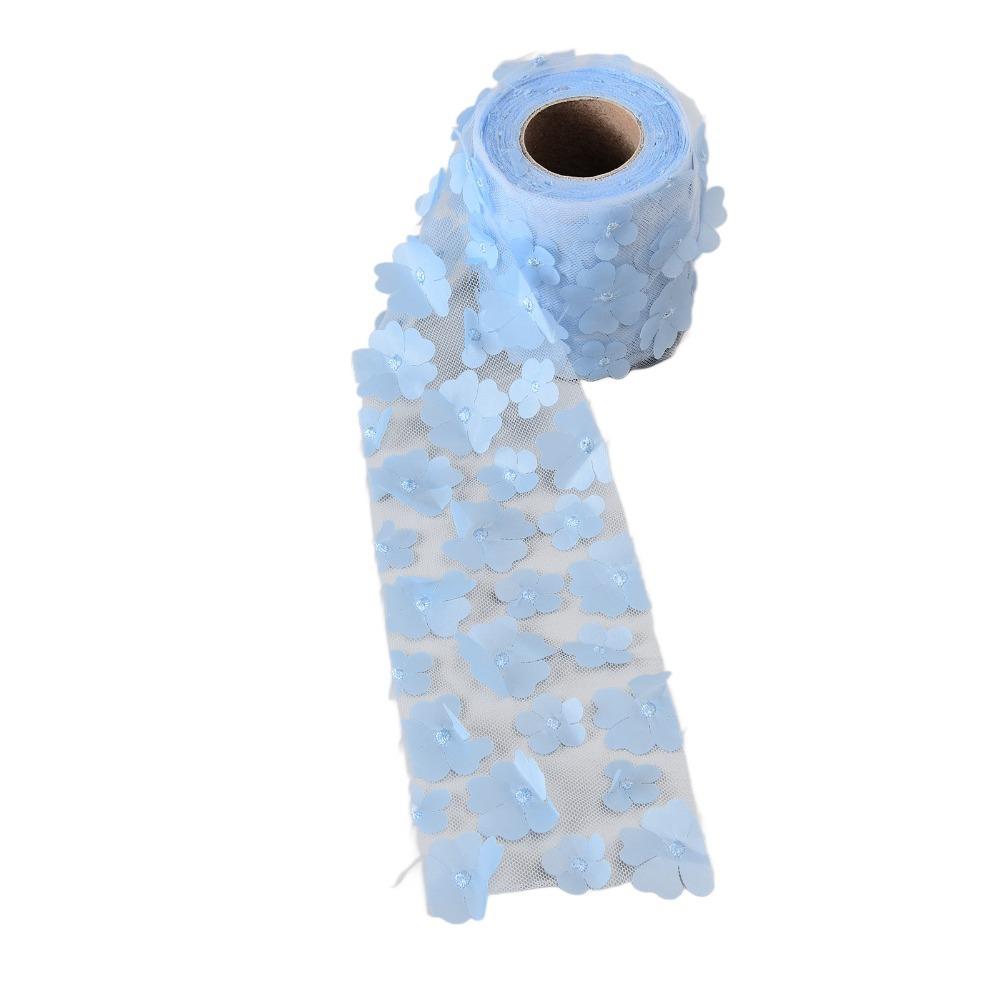 1pcs 8cm Width Mesh Fabric Rolls Printed Tulle Tulle Ribbon Spool Bright Tulle Rolls DIY Crafts