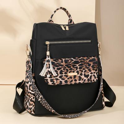 Tassel Large Capacity Women's Nylon Backpack Outdoor Lightweight Travel Backpack