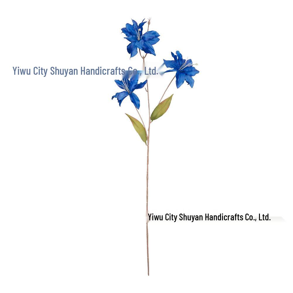 3-Head Small Lily Monet Artificial Flowers for DIY Wedding and Event Decoration