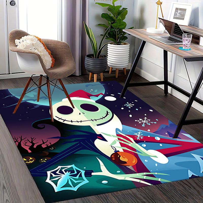 1pc Nightmare Before Christmas Carpet for Playroom Bedroom Living Room Sofa Home Decor,Game Area Rug Non-slip Floor Mat. D7280138