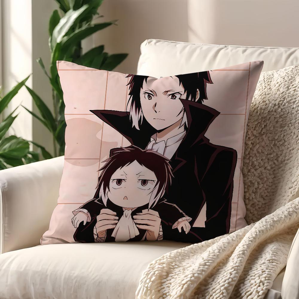 Adventure anime Bungo Stray Dogs cushion cover For Pillow Printing Sofa Decoration Home Car Room Coffee Office Nordic Simplicity