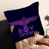 Classic B-Boy L-London Logo Pillow Covers Cartoon Sofa Decorative Home Double-Sided Printing Short Plush Cute Cushion Cover