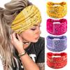 Bohemian Cashew Yoga Exercise Headband Anti Sweating and Moisture Absorbing Elastic Cotton Headband Knotting Headband