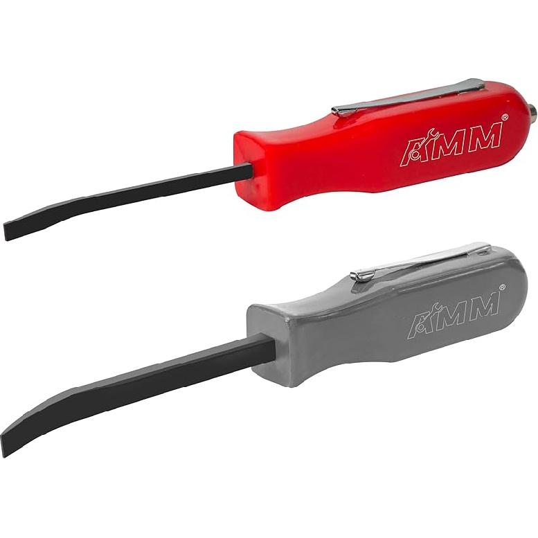 AMM 2 PCS Pocket Pry Bar Set, Mini Pry Bar with Magnet Top and Pocket Clip, 4.5  Small Pry Bar for Home Office, Car Repair Gadgets, Electronics and 2PC