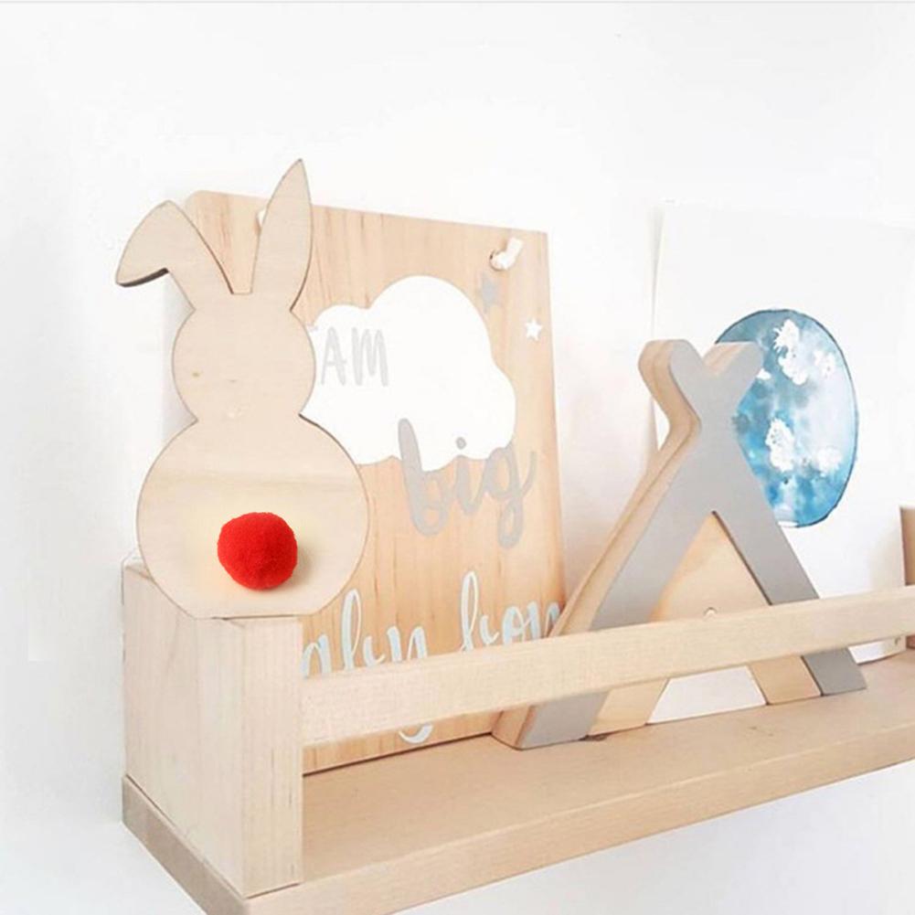 Unpainted Easter Pompon Solid Wood Rabbit DIY Crafts Holiday Home Decoration Unpainted Easter Pompon Solid Wood Rabbit DIY Crafts Holiday Home Decoration