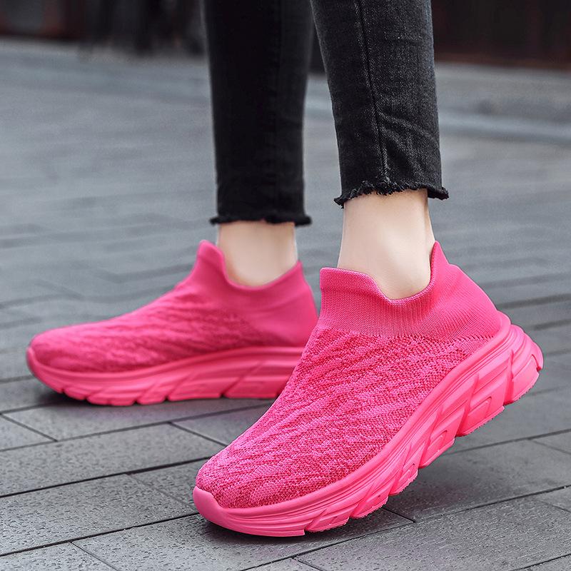 New men's and women's shoes summer one-pedal lazy socks ultra-light sports shoes fashionable casual couple shoes