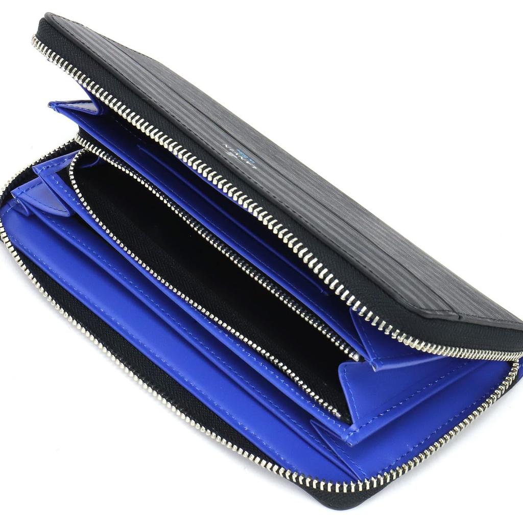 Lanvin en Bleu Round Zip Long Wallet with Coin Purse, Rouge, 516606, White