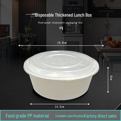 Boîte-repas ronde jetable style américain