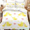 Yellow Duck Bedding Set Single Twin Full Queen King Size Little Duck Bed Set Aldult Kid Bedroom Duvetcover Sets 3D Print