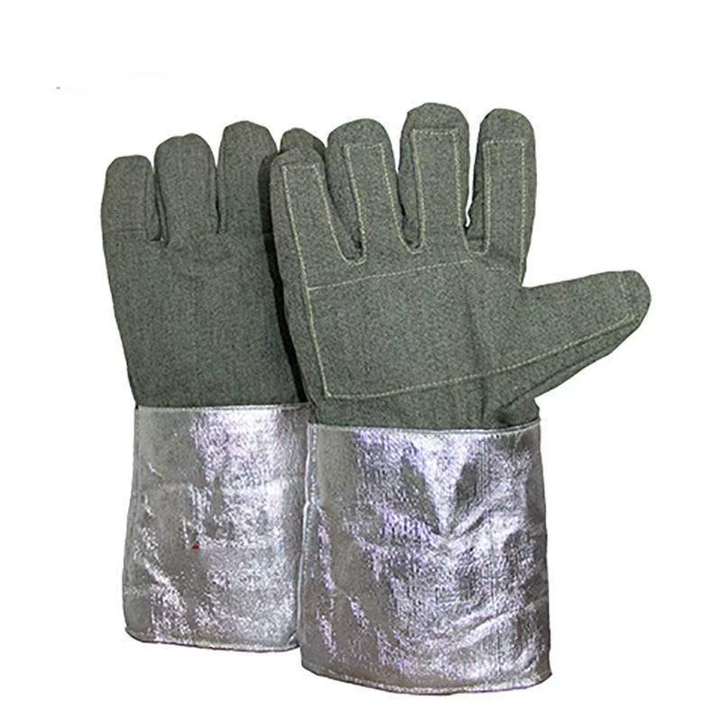 High-Temp Fireproof Aluminum Foil Heat-Resistant Gloves