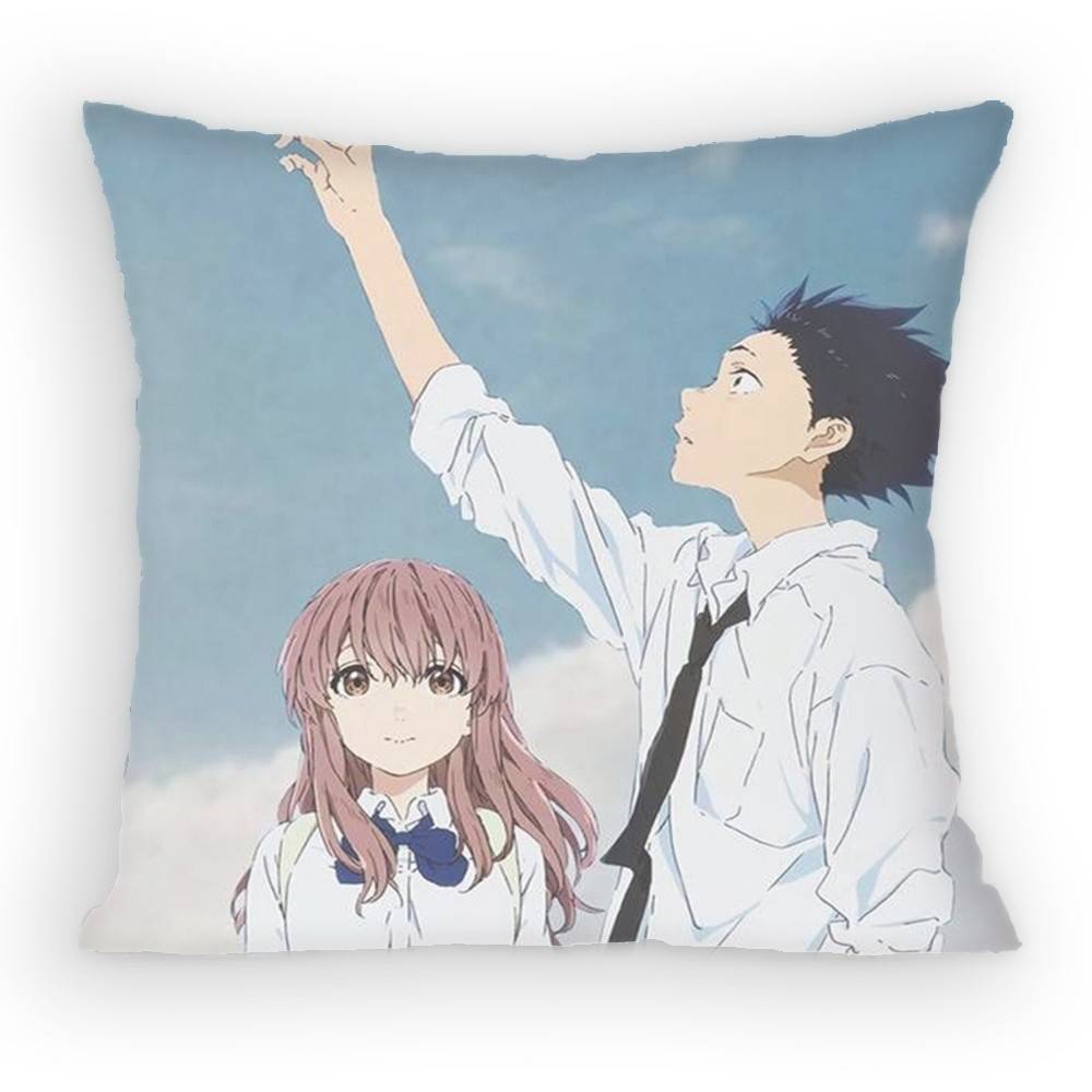 A Silent Voice Shoya Nishimiya Pillow Case Sofa Living Room for Bedroom Car Headboard Backrest Cushion Square Cushion Nap Time