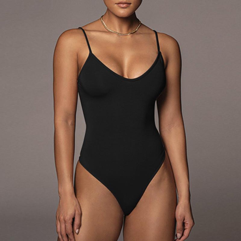 Sexy Tight Bodysuit For Women With Backless Vneck Design For Summer Streetwear Style