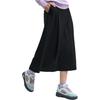 Fila Heritage Series Fashion Simple Loose Solid Color Casual Long Skirt Women Skirts Black F11W448302F-BK