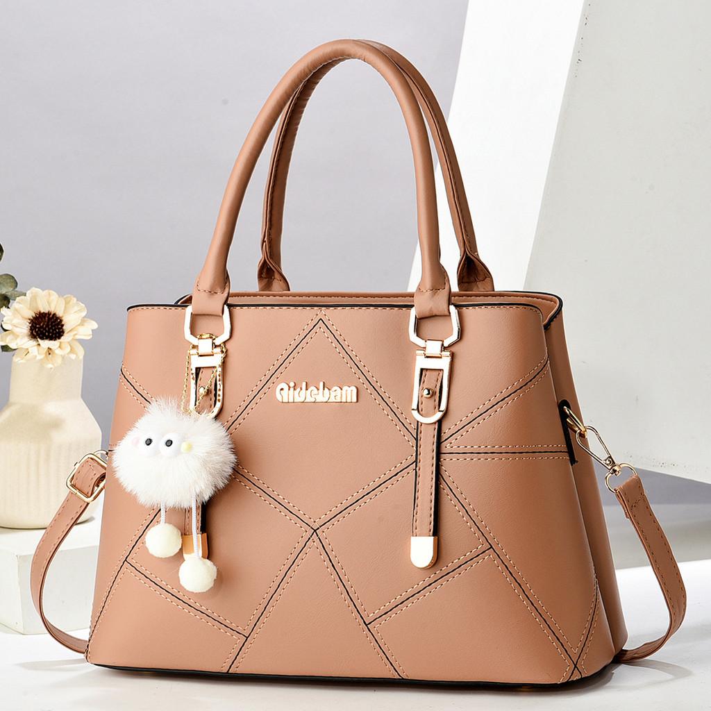 Versatile Stylish And Macaron Quilted Shoulder Bag In Classic Black Khaki Green Red