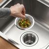 Spülbeckenfilter aus Edelstahl mit Griff Edelstahl Rostfreies Maschensieb Abfluss, Küchen- und Badezimmerspüle, Leicht zu reinigendes, verstopfungsresistentes Design