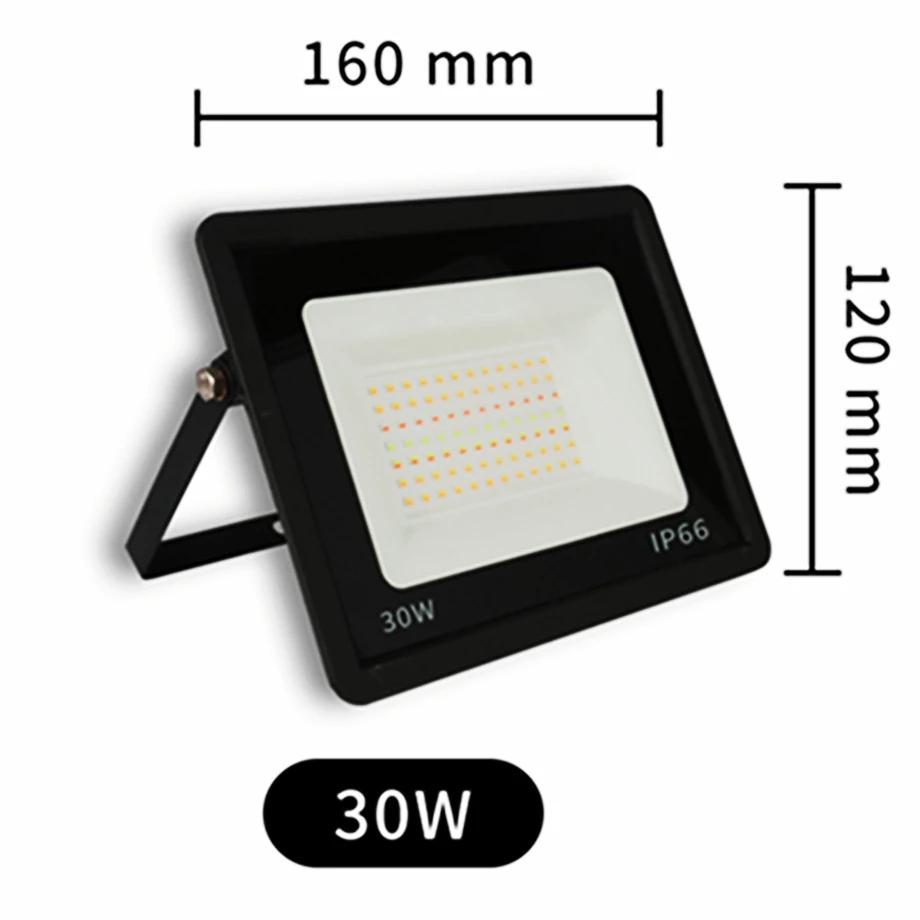 RGB Floodlight Smart APP Voice Control TUYA RGB CW 3000-6500K 30W 50W 100W AC 220V Outdoor Lighting Spotlight for Garden Party