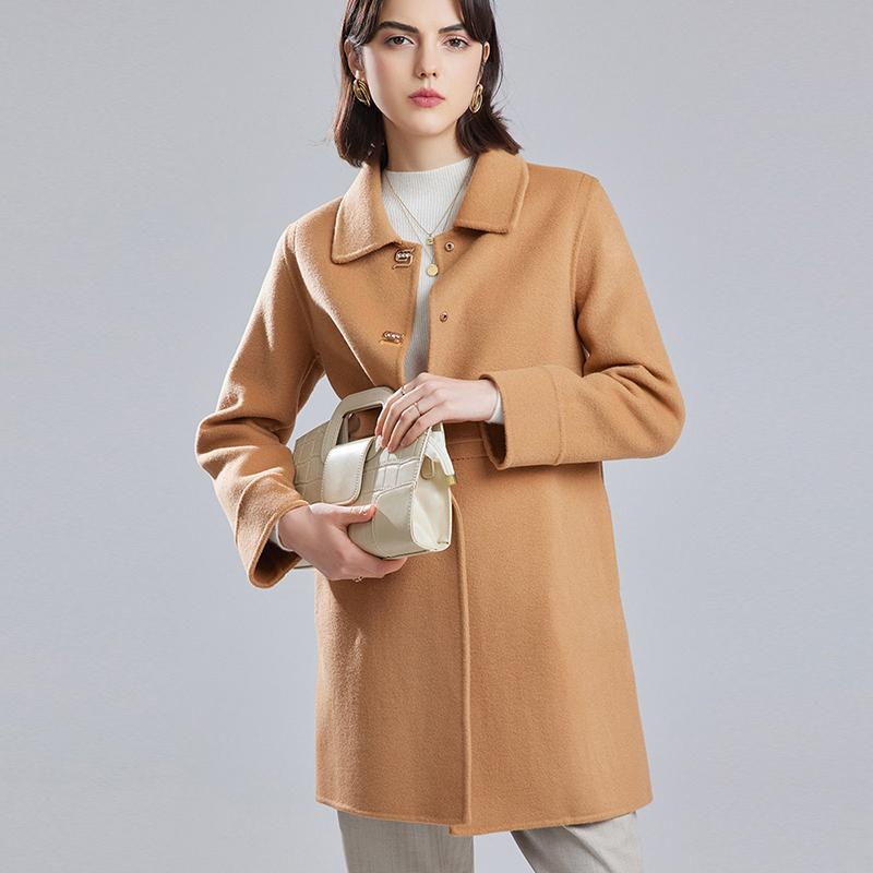 Women Wool Coat 100% Wool MODERN NEW SAGA Autumn Woolen Coat Winter Wool Overcoat Women Cashmere Long Jackets
