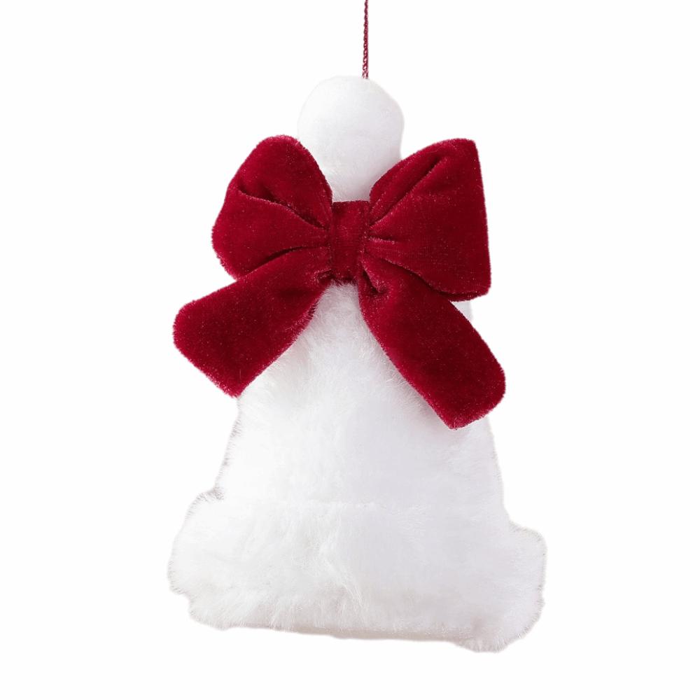 Handmade Mini Velvet Tree Tower Pendant Creative Christmas Bows Hanging Ornament  Party Supplies